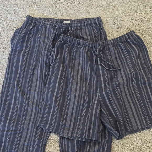Garnet Hill Flannel Pajama Pants & Shorts XL - Picture 1 of 12